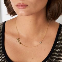 isim kolyesi-nazar-tek isim kolyesi