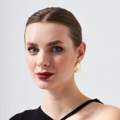 büyük düğme küpeler