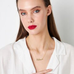 isim kolyesi - kalpli özel isim kolyesi