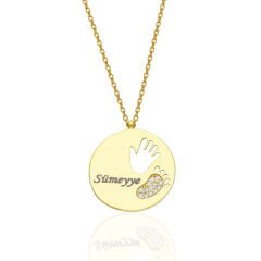 İsim kolyesi - bebek eli ve ayak izi kolyesi