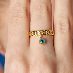 gözlü inci yüzük