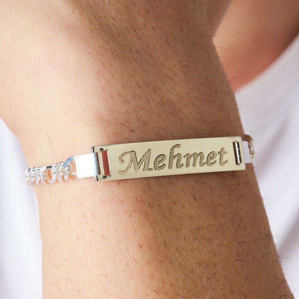 Kişiselleştirilmiş Plakalı İsim Bileziği
