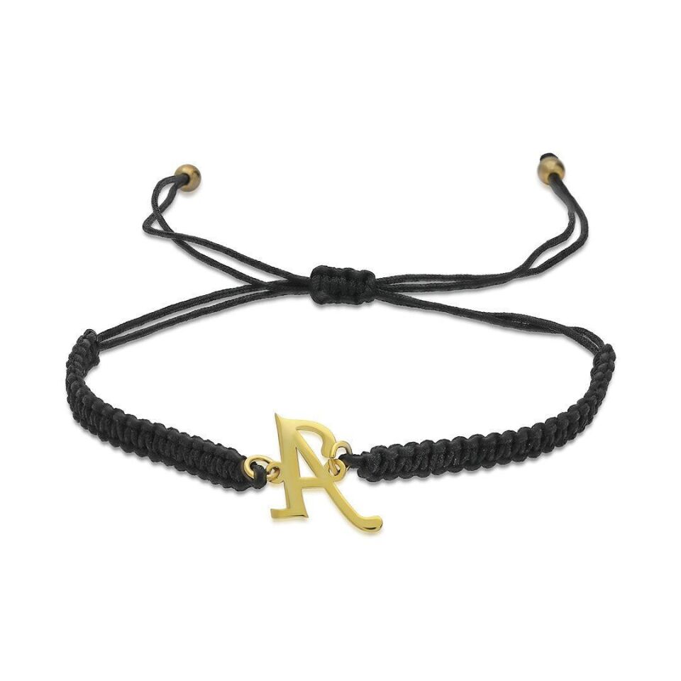 isim bileziği - harfli ip bileklik