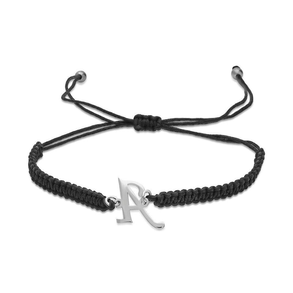 isim bileziği - harfli ip bileklik