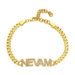 isim bileziği - Küba zincirli harf bileziği