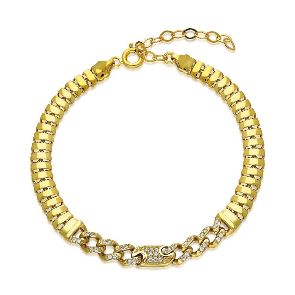 balıksırtı düğmeli ve taşlı gurme bilezik