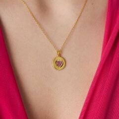 periyodik kalp kolye ucu