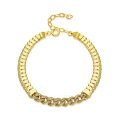 balıksırtı zincir ve taşlarla gurme bilezik