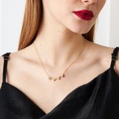 mıknatıslı menteşeli yonca kolyesi