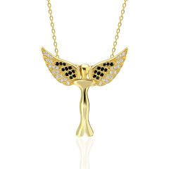 açılış kanatlı melek kolyesi