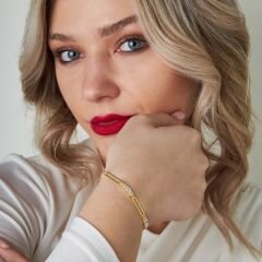 izzy kübik zirkonya zincir bilezik