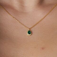 zümrüt taşlı hureem kolye