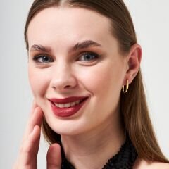 oval-silindirik halka küpeler