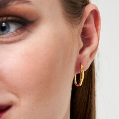 oval-silindirik halka küpeler