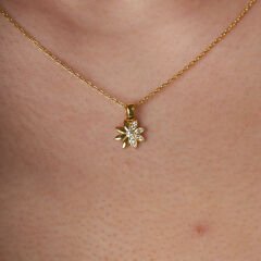 ışıltılı zambak kolyesi