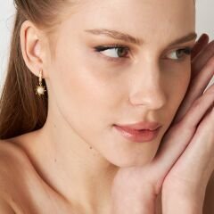 simli güneş küpeleri