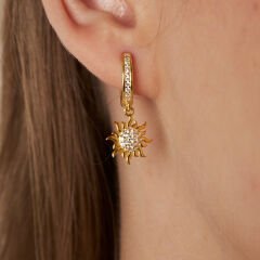 simli güneş küpeleri