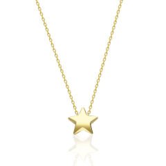 parlak kavisli yıldız kolye