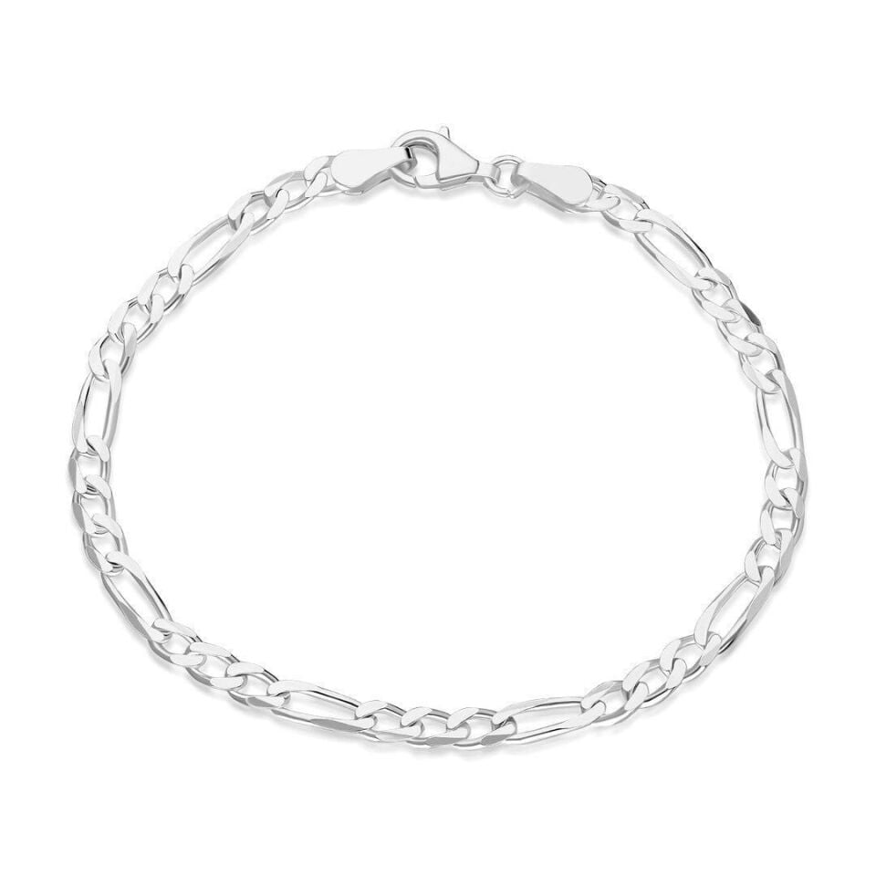 Figaro Gümüş Zincir Bileklik - 925 Ayar Gümüş Ayar