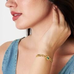 Bosem gözlü çift zincirli bilezik