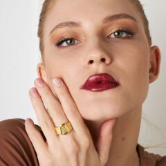 taşsız kalın saman yüzük