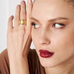 taşsız kalın saman yüzük