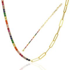 renkli su yolu zincir seti