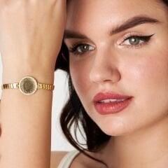 çerçeveli çeyrek zincir bilezik