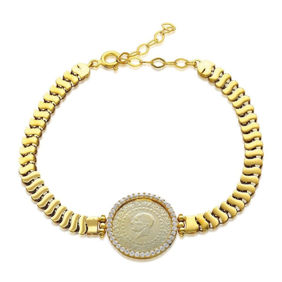 çerçeveli çeyrek zincir bilezik