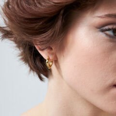 geometrik şekilli halka küpeler