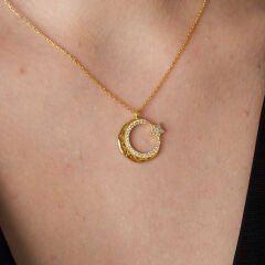 desenli yıldız kolye