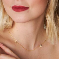 harfli kelebek kolye