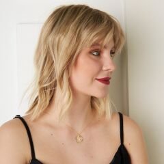 Taşlı oval harf kolye ucu