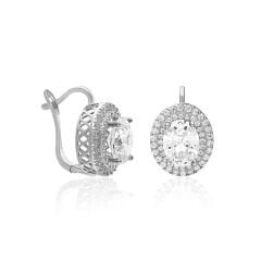 parlak elmaslı küpeler