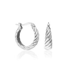 bükülmüş halka küpeler