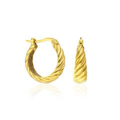 bükülmüş halka küpeler