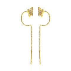 kelebek detaylı küpeler