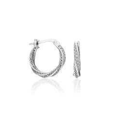 taşlı bükülmüş fantezi küpeler