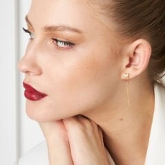 kelebek detaylı küpeler