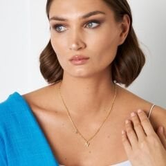 Tek Harfli Nazar Kolye - 925 GÜMÜŞ