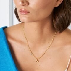 Tek Harfli Nazar Kolye - 925 GÜMÜŞ