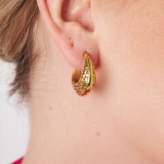 petek tasarımlı küpeler