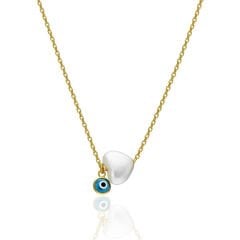 Nazarlı Kalp Kolye - 925 GÜMÜŞ