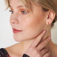 kalp desenli küpeler