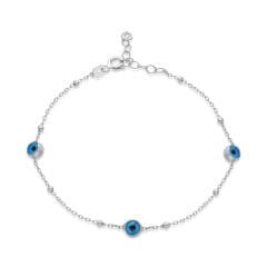 Nazarlı Kurşun Bilezik - 925 GÜMÜŞ