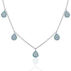 beş damla su damlası kolyesi