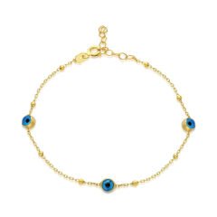 Nazarlı Kurşun Bilezik - 925 GÜMÜŞ