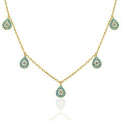 beş damla su damlası kolyesi