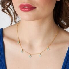 beş damla su damlası kolyesi