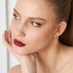 ışıltılı yıldız küpeler